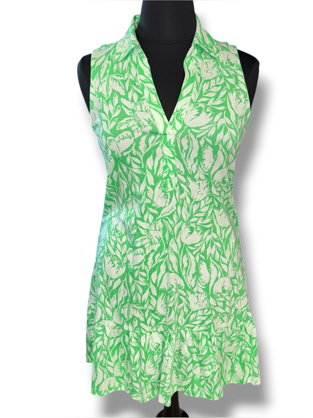 LILLY PULITZER Riegan Dress Fauna Green Tulip to Tango - Large - Picture 2 of 11